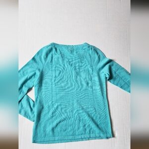 Talbots 100% cashmere Aqua Crew Neck Sweater